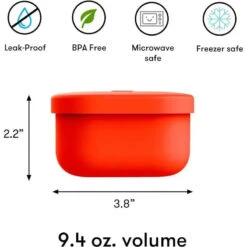 OmieBox - Silicone Leakproof Snack Containers To Go, Red -Baby Ease Deals Store omie box silicone leakproof snack containers to go red image 5