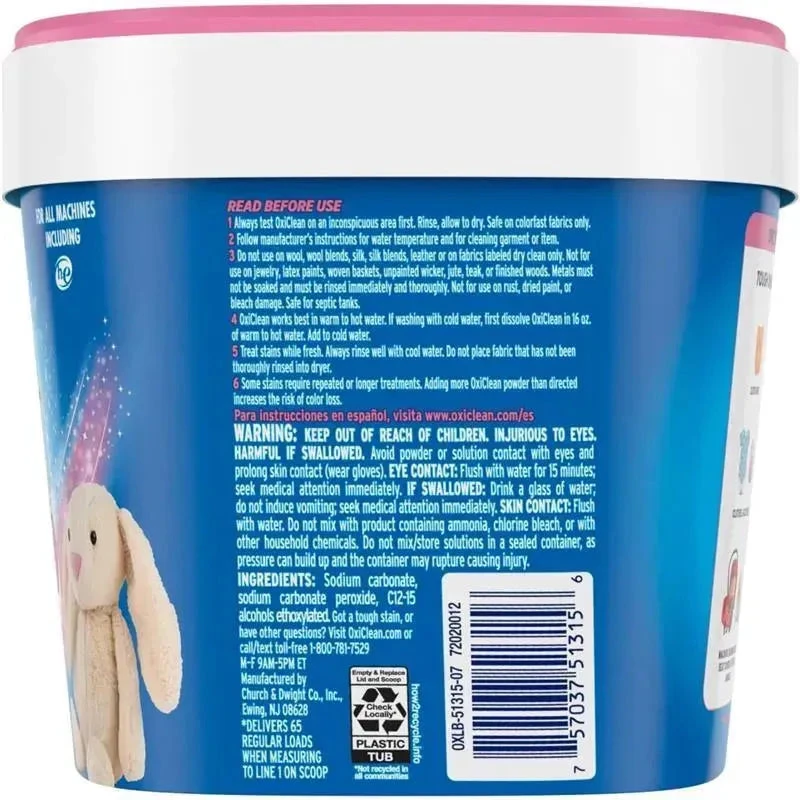 OxiClean - Versatile Stain Remover Baby Stain Soaker, 3 Lb 4 OxiClean - Versatile Stain Remover Baby Stain Soaker, 3 Lb - Image 4