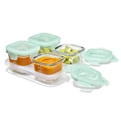 Oxo - Oxo Tot Glass Baby Blocks Food Storage Containers 4 Oz
