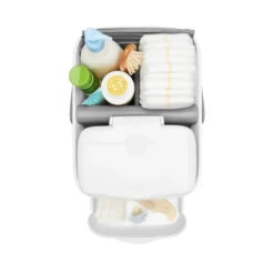Oxo - Tot Diaper Caddy With Changing Mat, White/Gray -Baby Ease Deals Store oxo tot diaper caddy with changing mat white gray image 5
