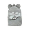 Piccolo Bambino - Luxury Velour Hooded Towel With Satin Ears, Grey