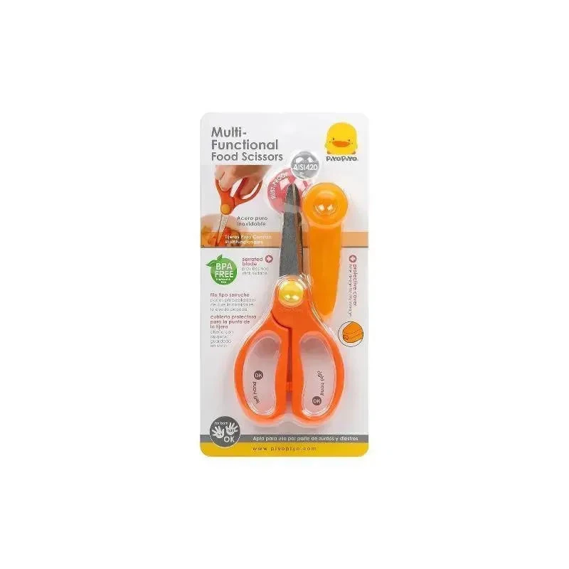 Piyo Piyo Multipurpose Food Scissors, Orange 3 Piyo Piyo Multipurpose Food Scissors, Orange - Image 3