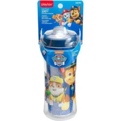 Playtex - Baby Sipsters Stage 4 PAW Patrol Spout Cups, Spill-Proof, Leak-Proof, Break-Proof, Blue, 12 Oz, 1 Count