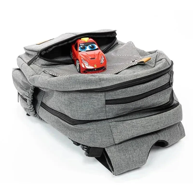 Primo Passi - PerTutti Baby Diaper Bag Backpack, Black Melange 12 Primo Passi - PerTutti Baby Diaper Bag Backpack, Black Melange - Image 12