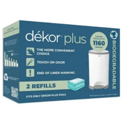 Regal-Lager - 2Pk Diaper Dekor Plus Diaper Pail Biodegradable Refills