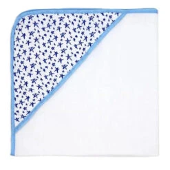 Rose Textiles - 3 Hooded Towels W/ 5 Washcloths, Navy Hello World 13 Rose Textiles - 3 Hooded Towels W/ 5 Washcloths, Navy Hello World -Baby Ease Deals Store rose textiles 3 hooded towels w 5 washcloths navy hello world image 7