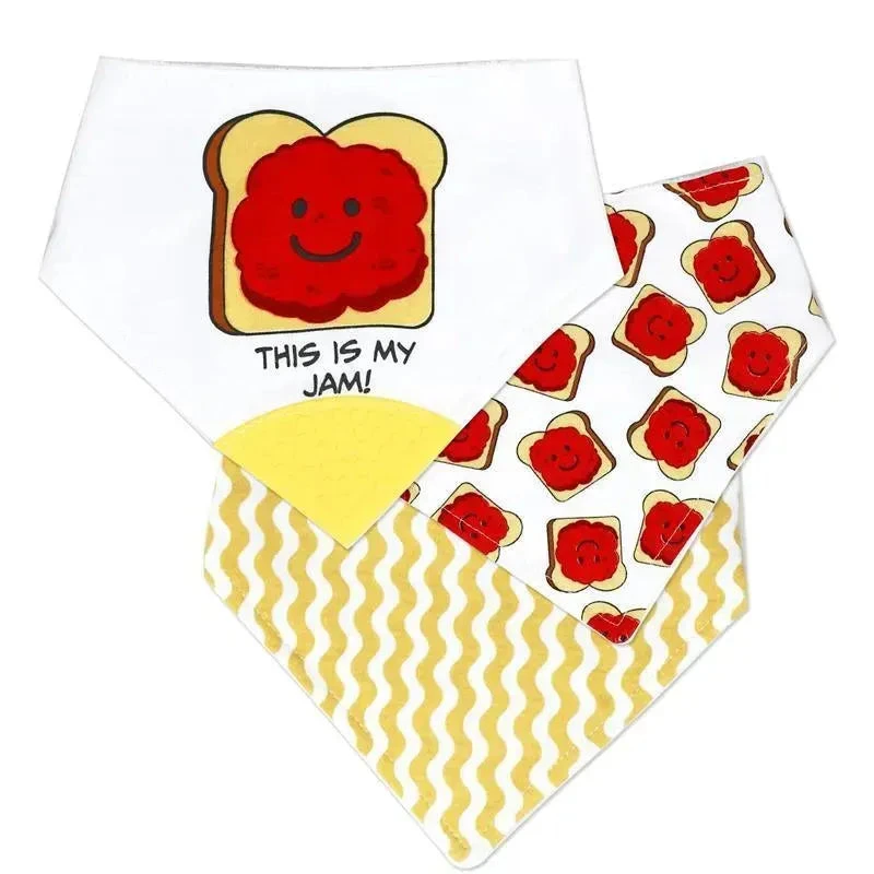 Rose Textiles - 3 Pack Bandana Bibs, This Is My Jam 1 Rose Textiles - 3 Pack Bandana Bibs, This Is My Jam