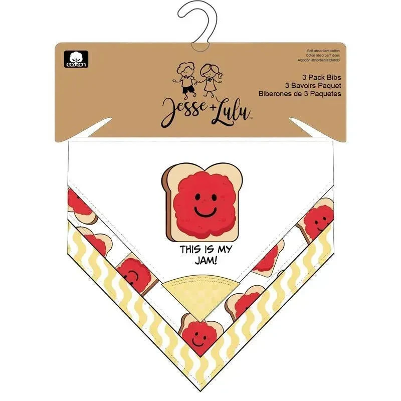 Rose Textiles - 3 Pack Bandana Bibs, This Is My Jam 2 Rose Textiles - 3 Pack Bandana Bibs, This Is My Jam - Image 2