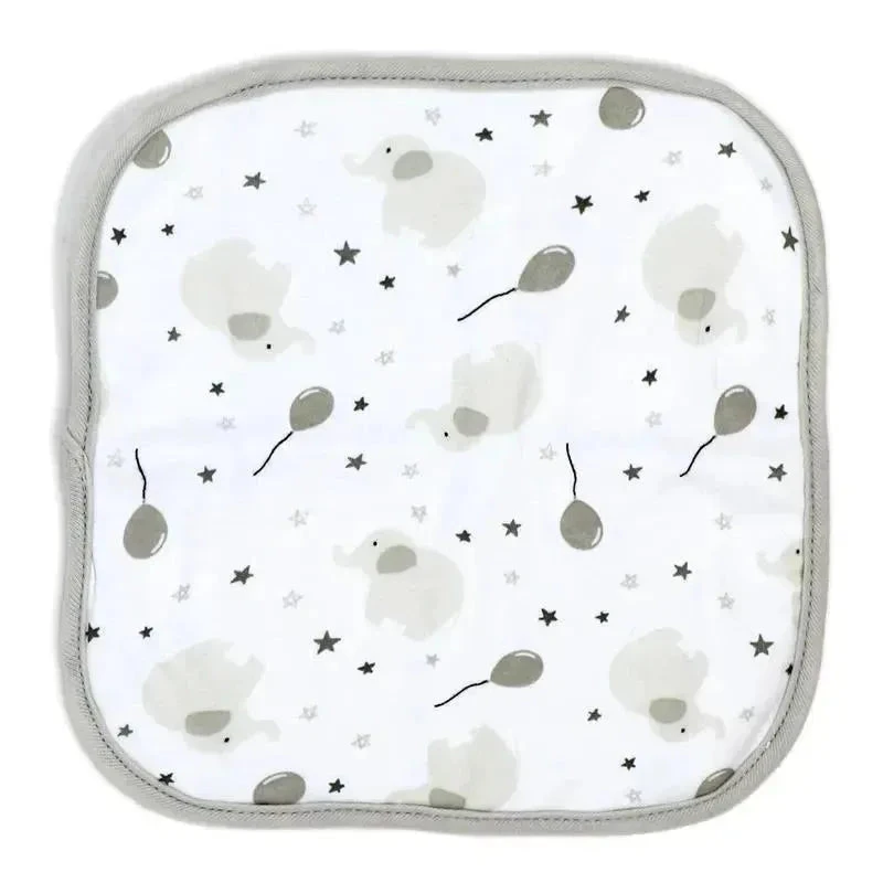 Rose Textiles - 4 Pc Washcloth Set, Elephant & Balloon Grey 3 Rose Textiles - 4 Pc Washcloth Set, Elephant & Balloon Grey - Image 3