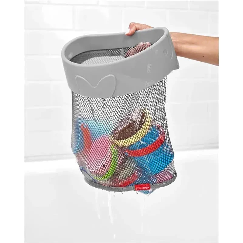 Skip Hop - Moby Hanging Bath Toy Organizer Scoop, Grey 2 Skip Hop - Moby Hanging Bath Toy Organizer Scoop, Grey - Image 2