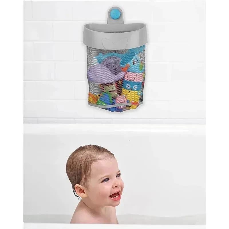 Skip Hop - Moby Hanging Bath Toy Organizer Scoop, Grey 3 Skip Hop - Moby Hanging Bath Toy Organizer Scoop, Grey - Image 3