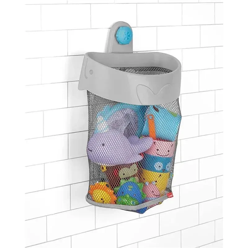 Skip Hop - Moby Hanging Bath Toy Organizer Scoop, Grey 4 Skip Hop - Moby Hanging Bath Toy Organizer Scoop, Grey - Image 4