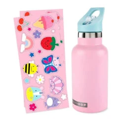 Skip Hop - Stainless Steel Kids Canteen Bottle, Pink -Baby Ease Deals Store skip hop stainless steel kids canteen bottle with stickers straw 12 85 oz blue image 3 0d033bc7 95c0 479a 9fc5 a676a99cde41