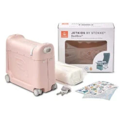 Stokke - Jetkids Bedbox 2.0 Ride-on Suitcase, Pink Lemonade