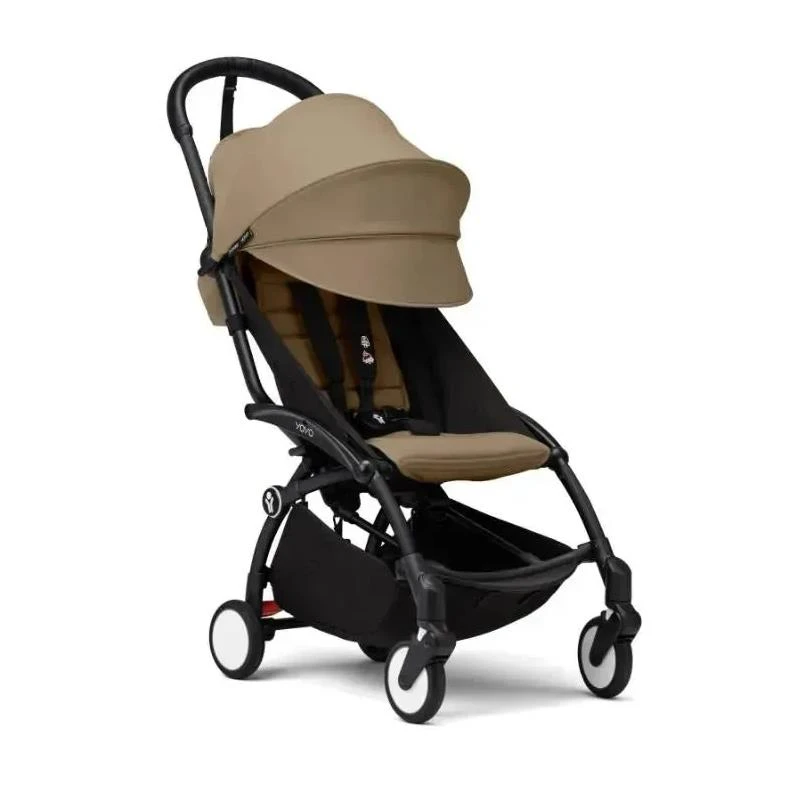 Stokke - Yoyo³ Stroller Bundle, Black Frame | Toffee 6+ Color Pack | Toffee Newborn Pack 4 Stokke - Yoyo³ Stroller Bundle, Black Frame | Toffee 6+ Color Pack | Toffee Newborn Pack - Image 4