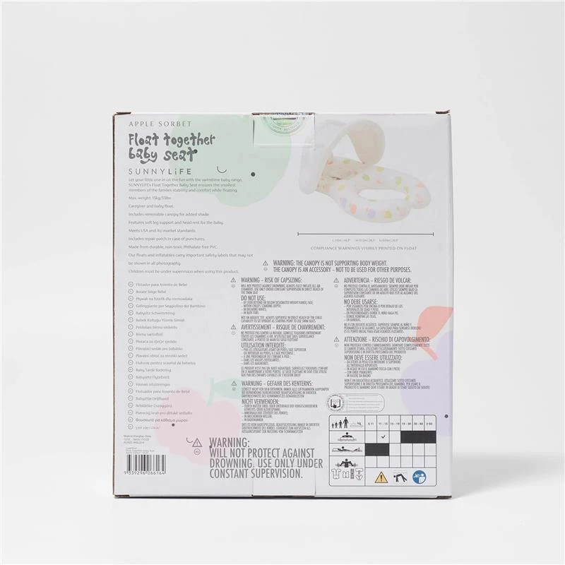 Sunnylife - Float Together Baby Seat Apple Sorbet Multi 9 Sunnylife - Float Together Baby Seat Apple Sorbet Multi - Image 9