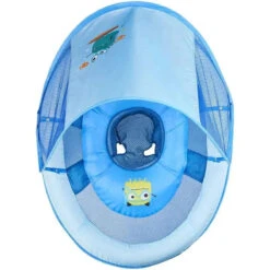Swimways Baby Spring Float With Canopy Upf 50 In Blue 6 Swimways Baby Spring Float With Canopy Upf 50 In Blue -Baby Ease Deals Store swimways baby spring float with canopy upf 50 in blue image 5