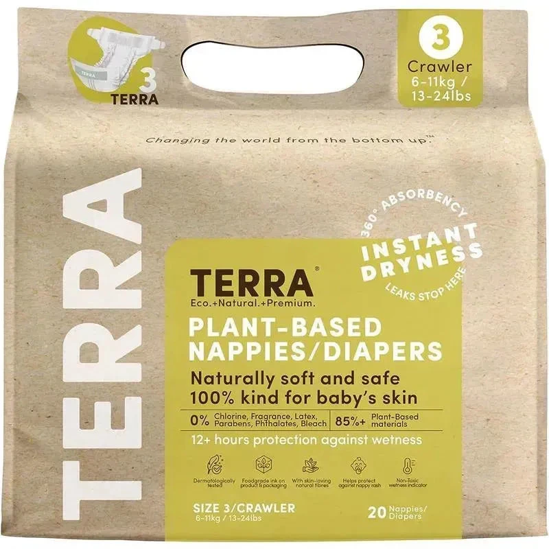 Terra - 20Ct 85% Plant-Based Diapers, Size 3 1 Terra - 20Ct 85% Plant-Based Diapers, Size 3