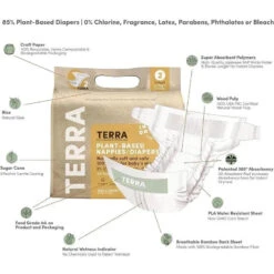 Terra - 22Ct 85% Plant-Based Diapers, Size 2 -Baby Ease Deals Store terra 22ct 85 plant based diapers size 2 image 5