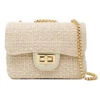 Tiny Treats - Classic Large Tweed Handbag, Cream