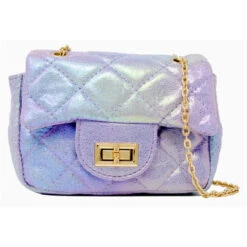 Tiny Treats - Classic Quilted Shiny Mini Bag, Purple