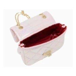 Tiny Treats - Classic Quilted Shiny Mini Bag, Purple 5 Tiny Treats - Classic Quilted Shiny Mini Bag, Purple -Baby Ease Deals Store tiny treats classic quilted shiny mini bag purple image 3