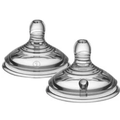 Tommee Tippee - 2Pk Natural Start Baby Bottle Nipples Slow Flow, 0M+