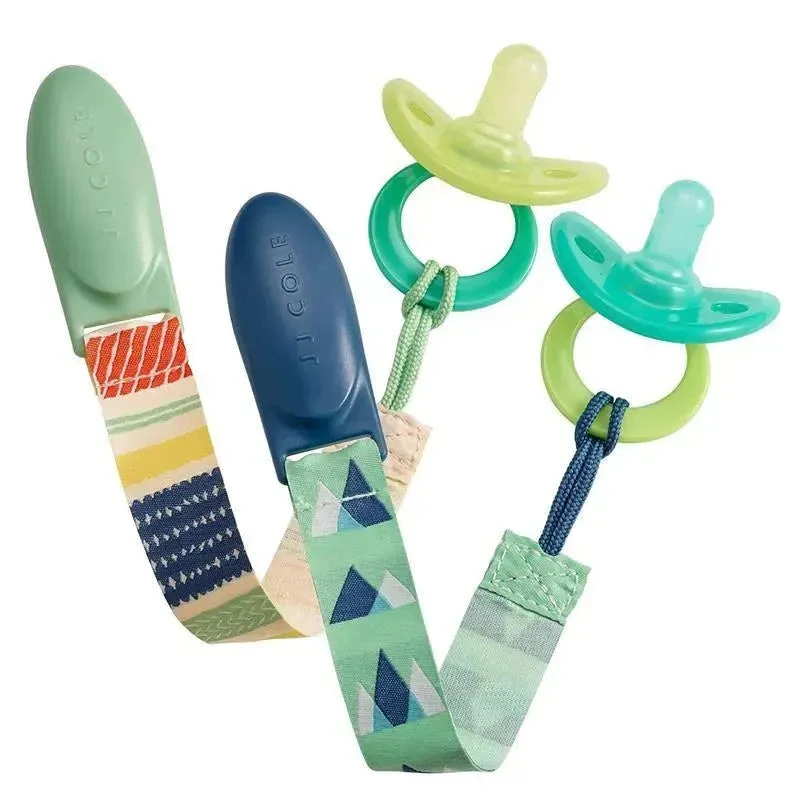 Tomy JJ Cole 2 Pk Pacifier Clips, Multicolored 4 Tomy JJ Cole 2 Pk Pacifier Clips, Multicolored - Image 4