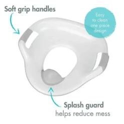 Tomy - The First Years Soft Grip Potty Trainer Seat, Gray 5 Tomy - The First Years Soft Grip Potty Trainer Seat, Gray -Baby Ease Deals Store tomy the first years soft grip potty trainer seat gray image 5