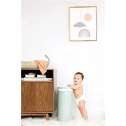 Ubbi® Ubbi - Steel Odor Locking Diaper Pail, Sage Green -Baby Ease Deals Store ubbi steel diaper pail sage green image 11
