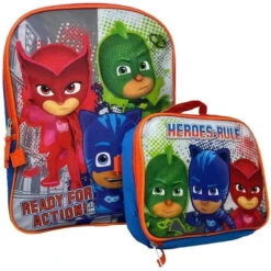 United Pacific Designs - Pj Mask 16 Backpack With Shaped Lunch Bag