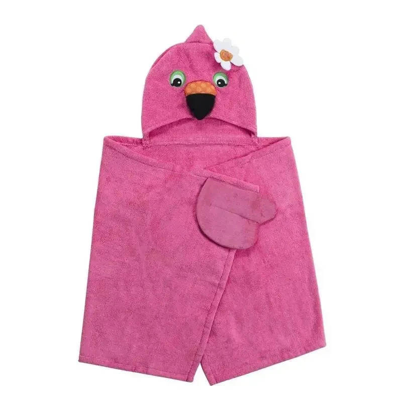 Zoocchini - Kids Hooded Towel, Flamingo 1 Zoocchini - Kids Hooded Towel, Flamingo